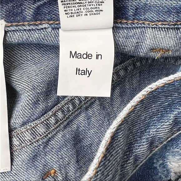 NWT MOSCHINO Retro 90s High Waist Question Mark Logo Distress Denim Jean Skirt 2 - Picture 6 of 6